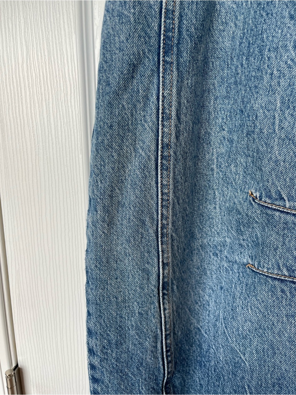 Free People We The Free Good Luck Barrel Jeans - Ultra Light Beam - size 27 - Picture 14 of 16